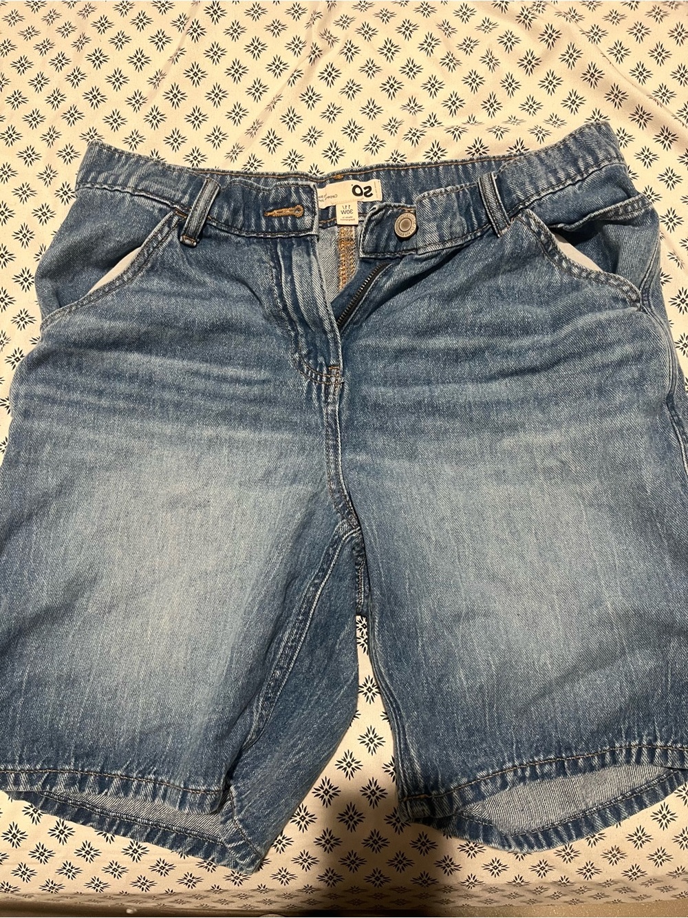 Denim Jean Shorts in Light Blue by